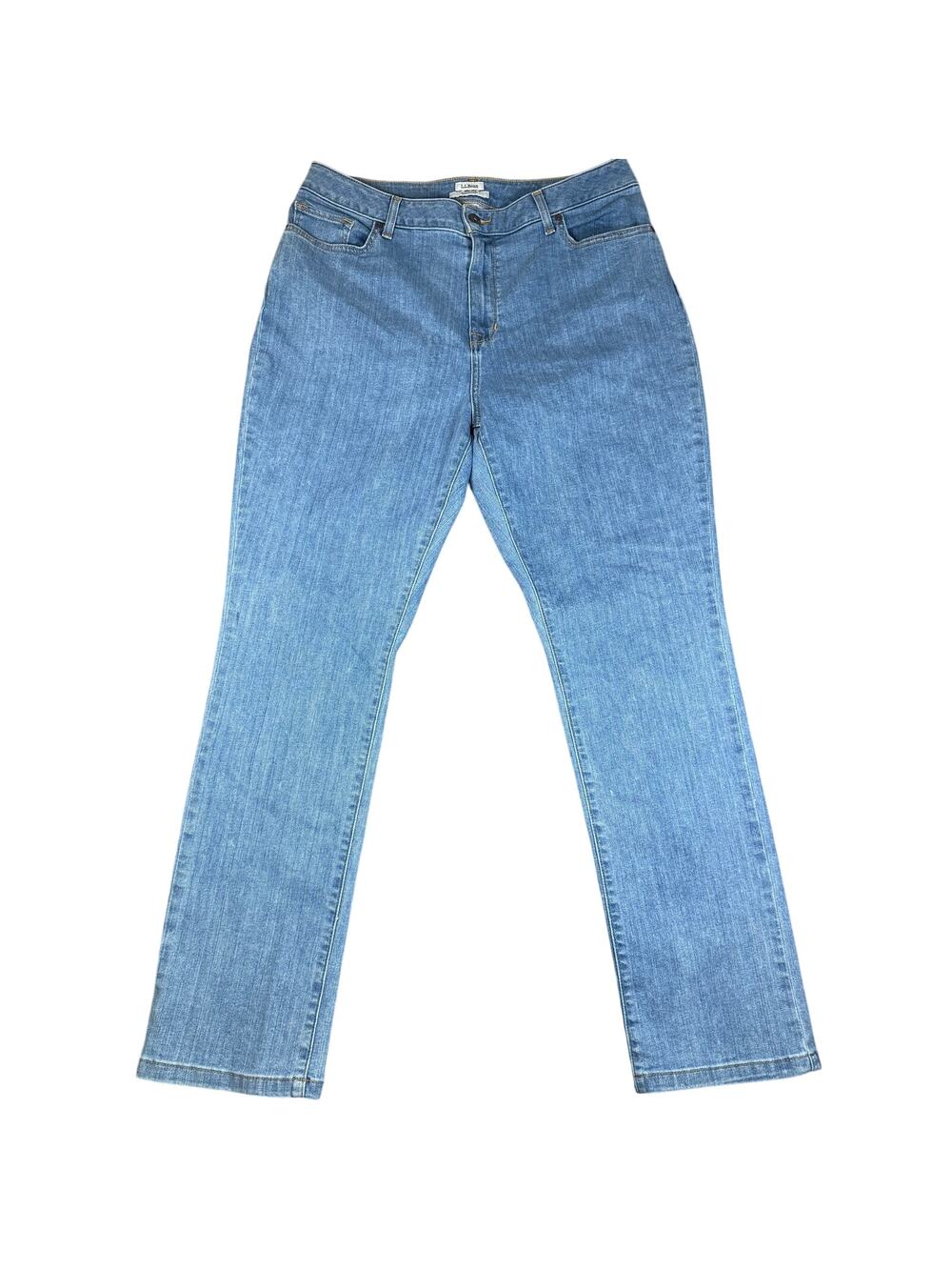 L.L. Bean Classic Fit Women's Size 14 Regular Blue Denim Straight Leg Jeans